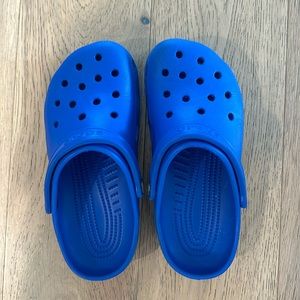 Barely worn blue crocs